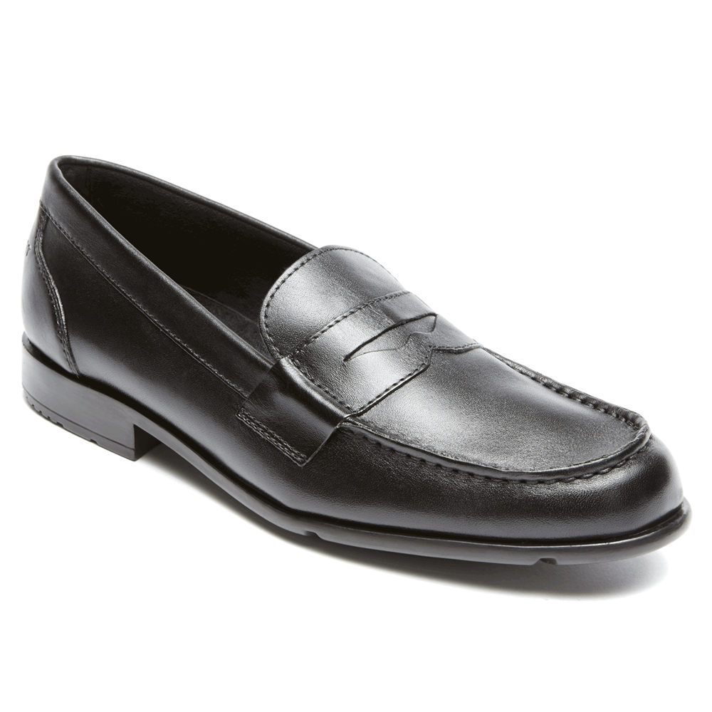 Rockport Mens Classic Penny - Loafers Black - MCD725361